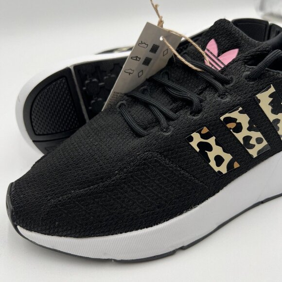 ADIDAS Originals Girl's Swift Run 22 (Big Kid) Black/Bliss Pink/Blue 7 Big Kid M - Picture 13 of 15